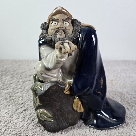 Ceramic Glazed Art Pottwey Mud Man Wucai Zhong Kui Chungkuel